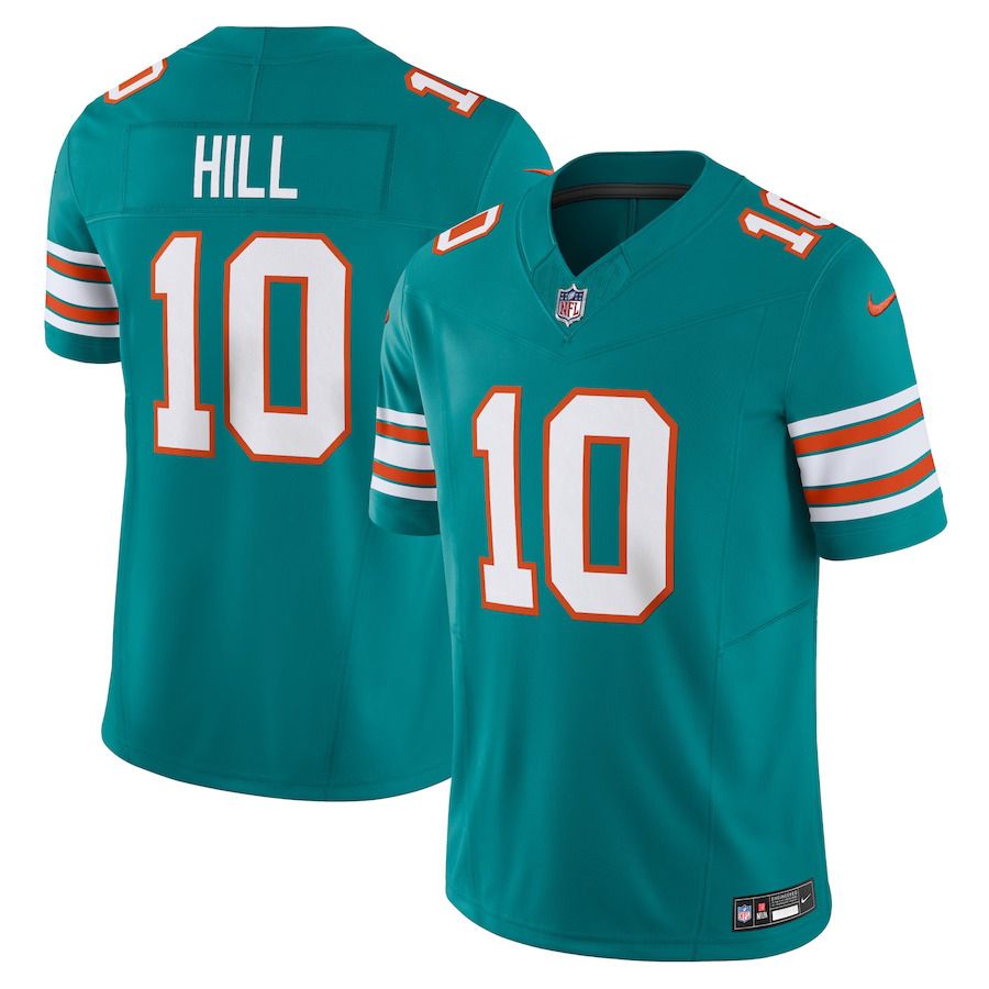 Men Miami Dolphins #10 Tyreek Hill Nike Aqua Alternate Vapor F.U.S.E. Limited NFL Jersey